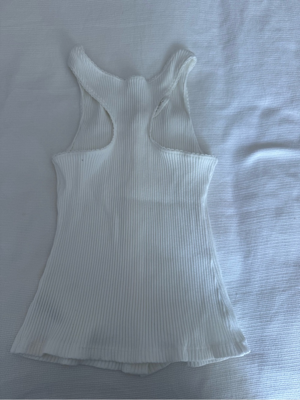 Free People White Ribbed Button Tank - Picture 4 of 4